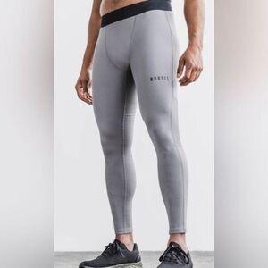 NWT NOBULL Men’s Gray Compression Athletic Ankle Length Tights - Size Small